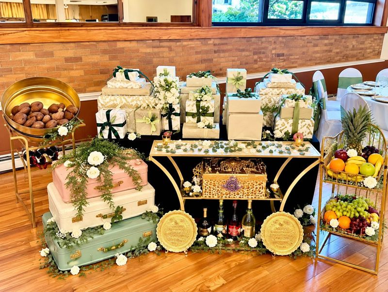 Dessert and gift table after styling